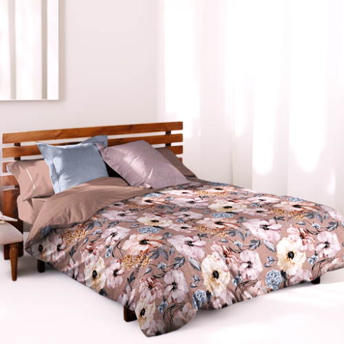 Botticelli Home Trapunta Matrimoniale in Cotone Stampato