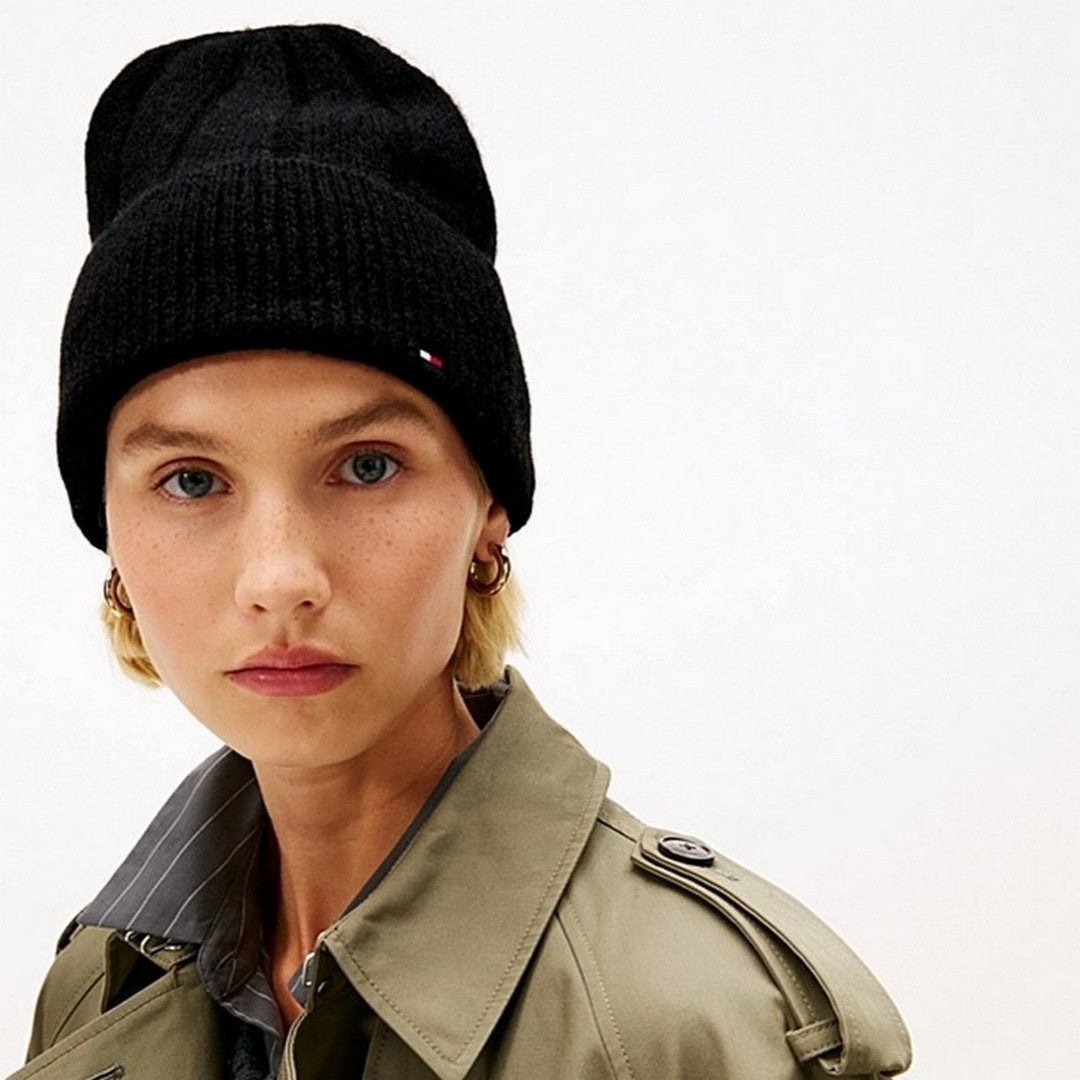 Tommy Hilfiger Cappello Donna Flag Fluffy Beanie AW0AW17779 RBC