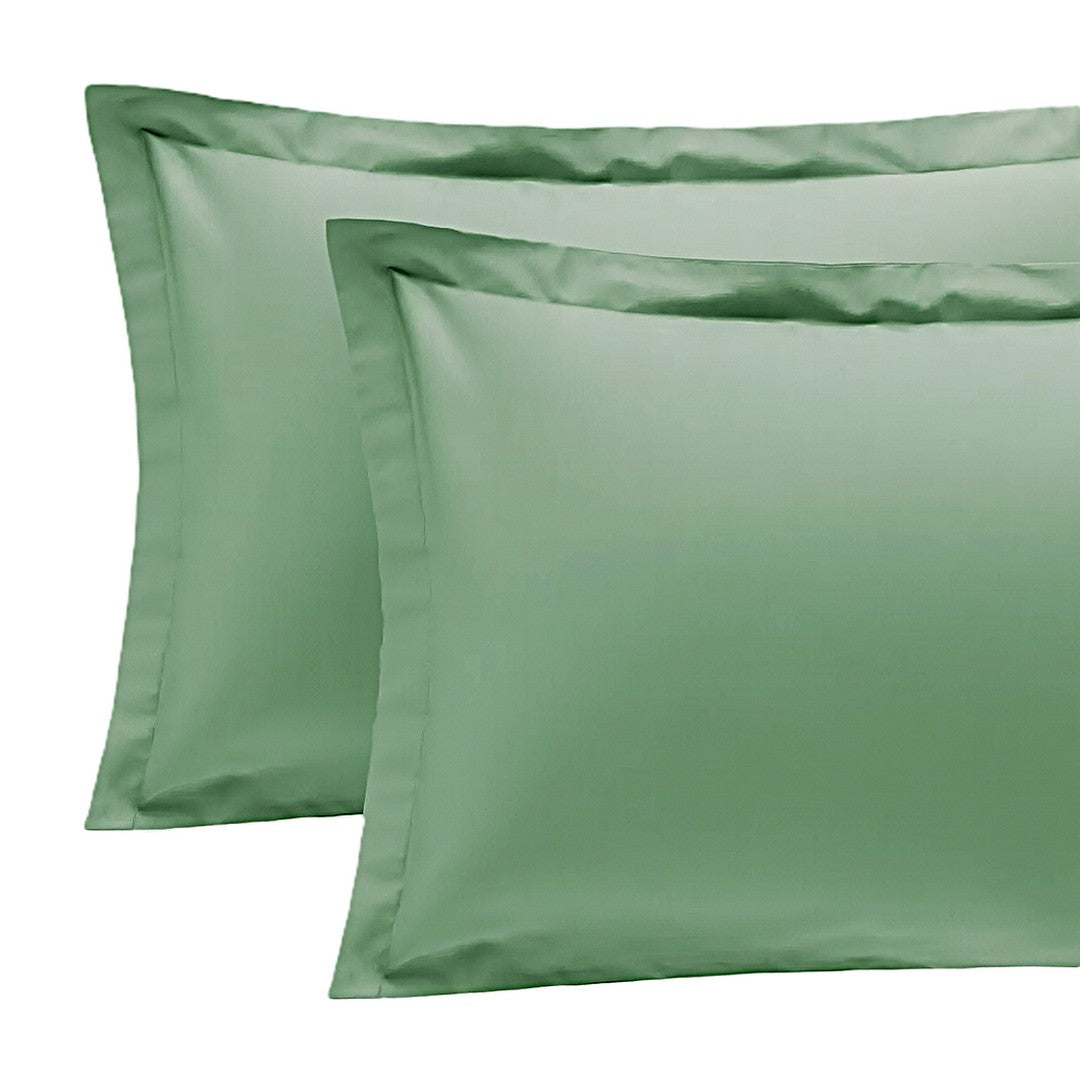 Reevèr Charme Coppia federe in raso di cotone Lichene