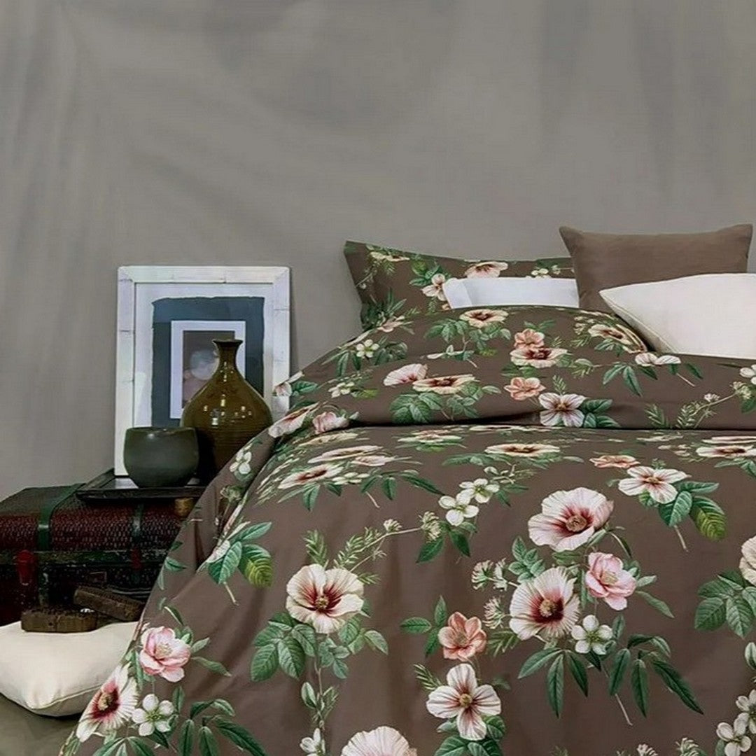 Dondi Home Notti Blu Completo lenzuola matrimoniale in raso di cotone 200 TC