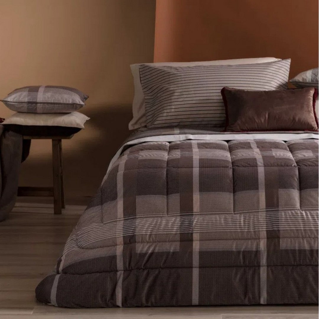 Riviera Trapunta in Velluto Stampa a Quadri LG0439