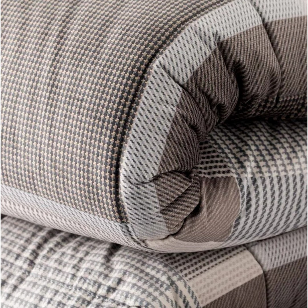 Riviera Trapunta in Velluto Stampa a Quadri LG0439