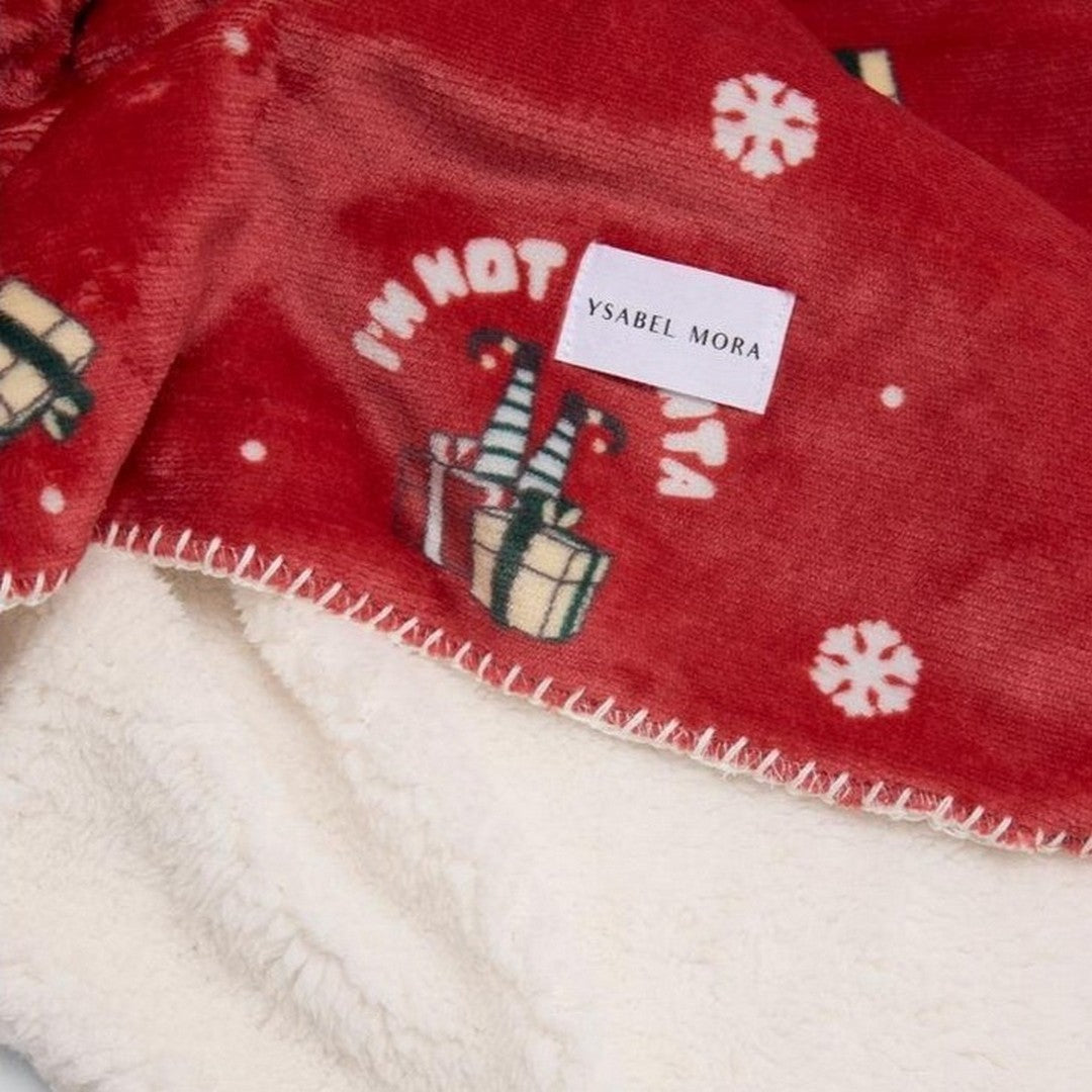 Ysabel Mora Plaid Natalizio con Peliccia