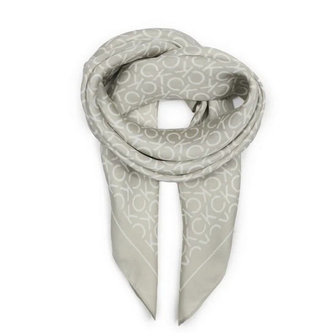 Calvin Klein Foulard Donna Monogram Allover 100% Seta - K60K611413 PEA