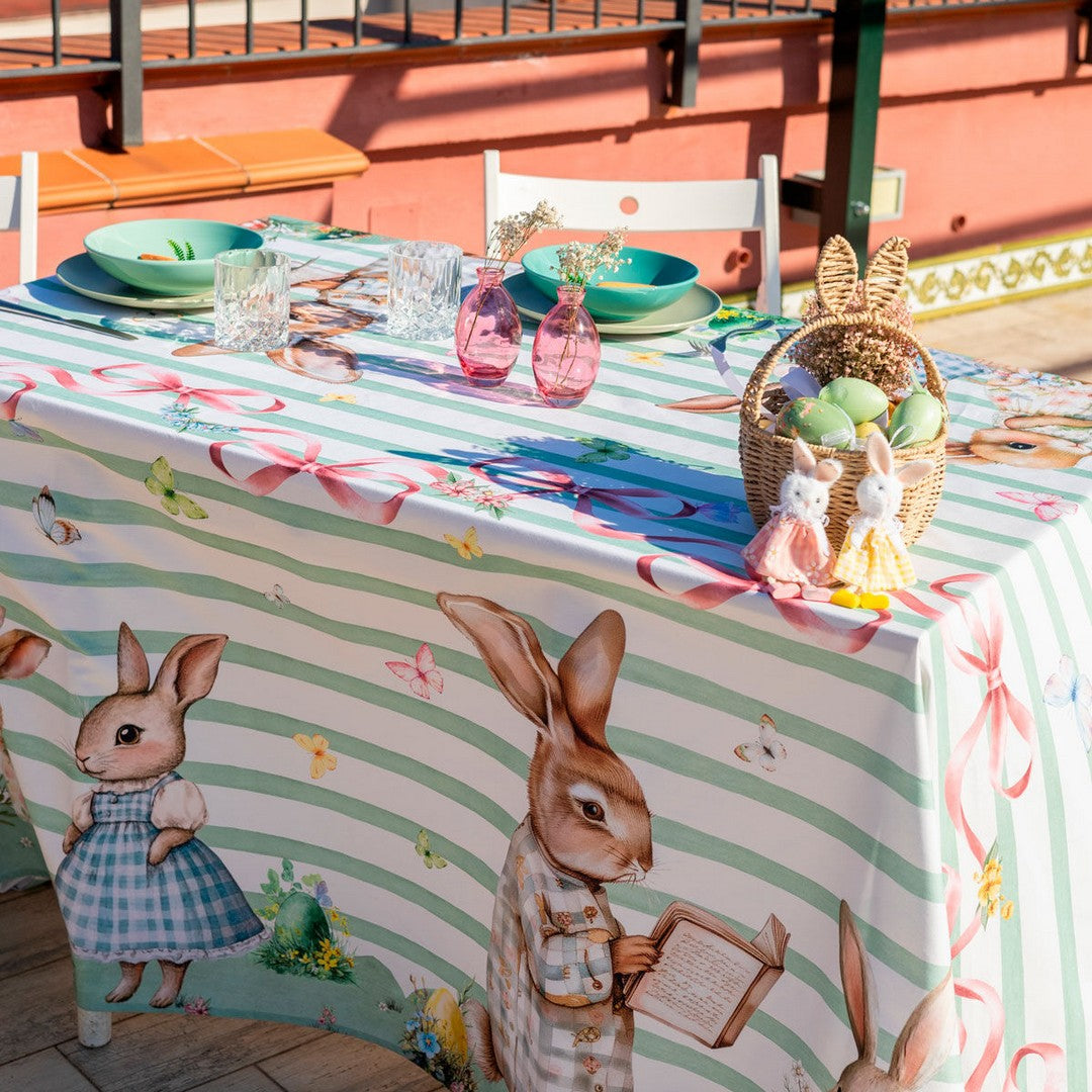Maestri Cotonieri Home Tovaglia da Tavola in Cotone Nonno Coniglio