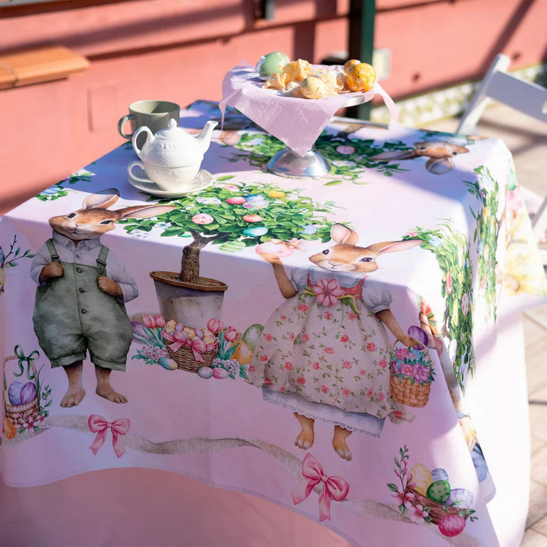 Maestri Cotonieri Home Tovaglia da Tavola in Cotone Albero delle Uova