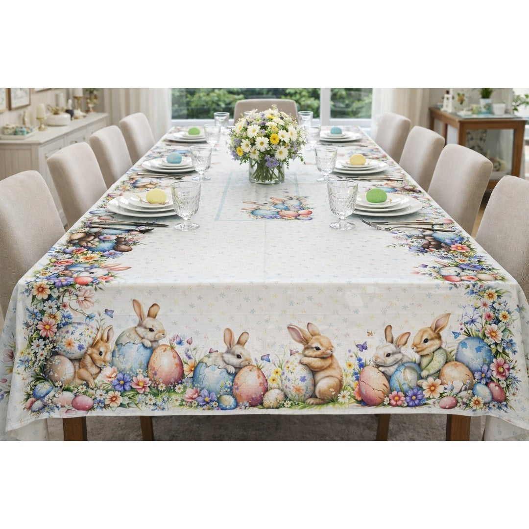 Pierre Cardin Tovaglia da Tavola Alice per 12 Posti Var. Coniglietti