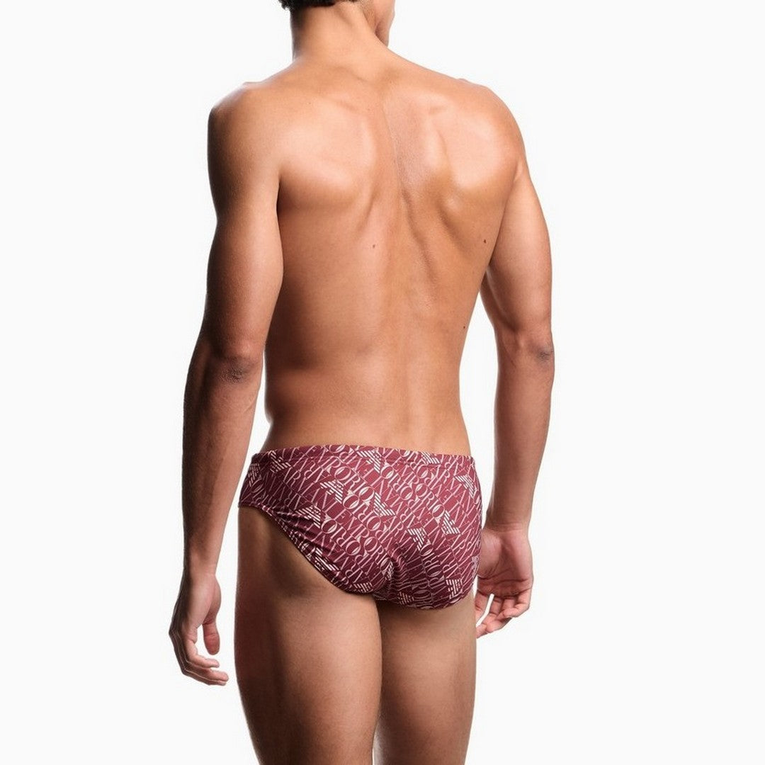 Emporio Armani Beachwear Uomo Slip Mare Logo All Over - EM000575 AF20437 F9027
