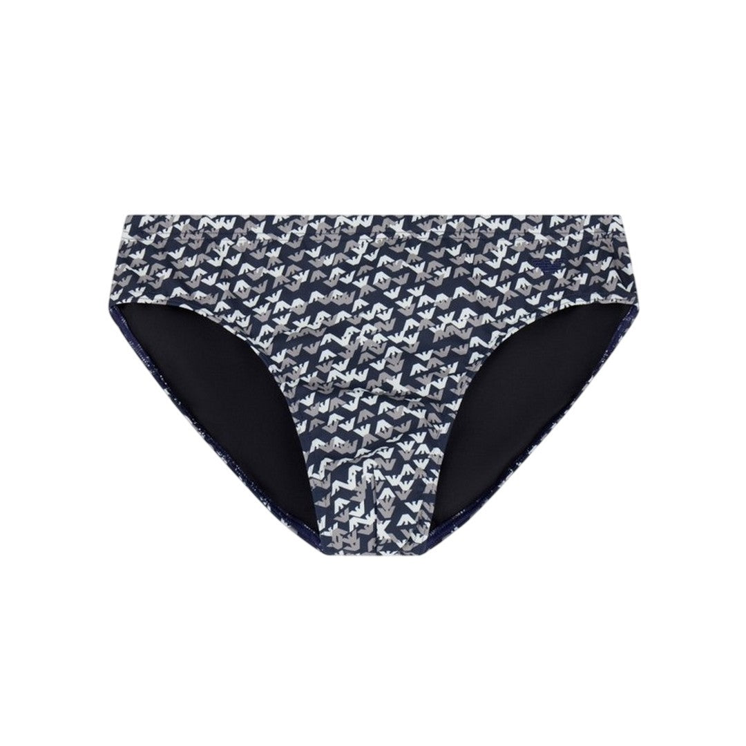 Emporio Armani Beachwear Uomo Slip Mare Logo All Over - EM000575 AF20437 FB356