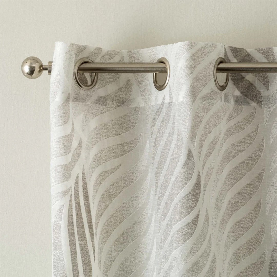 Linea Oro Tenda In Tessuto Jacquard Semitrasparente con Borchie