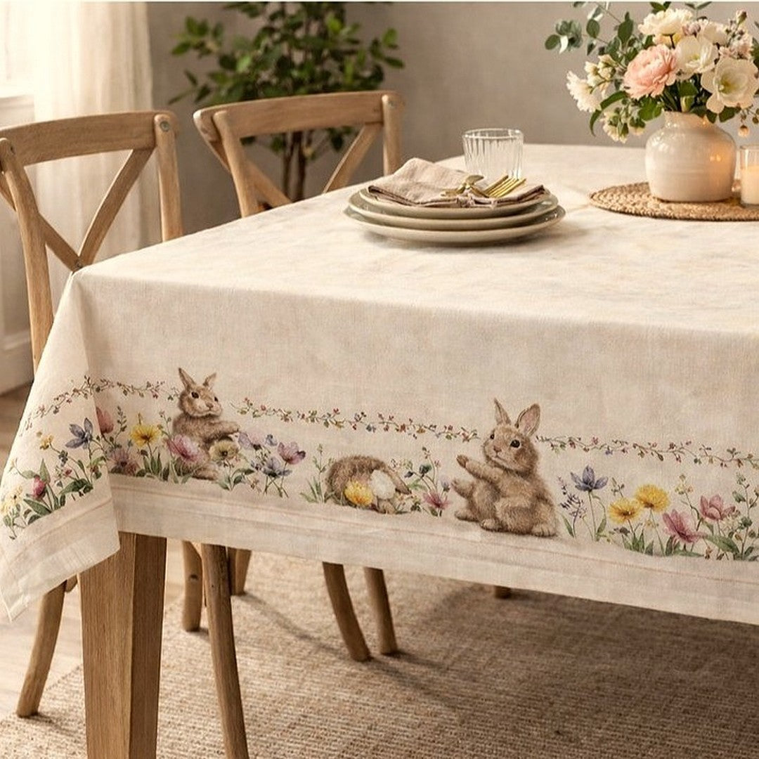 Linea Oro Tovaglia da Tavola Stampata in Cotone Encanto