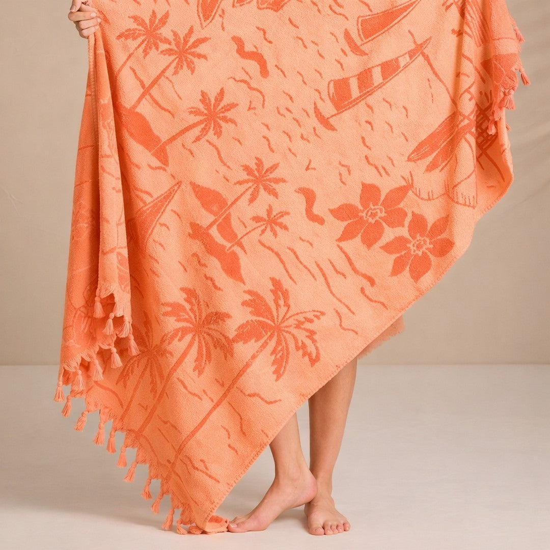 Noidinotte Telo Mare Spugna Velour Rasato Coral3