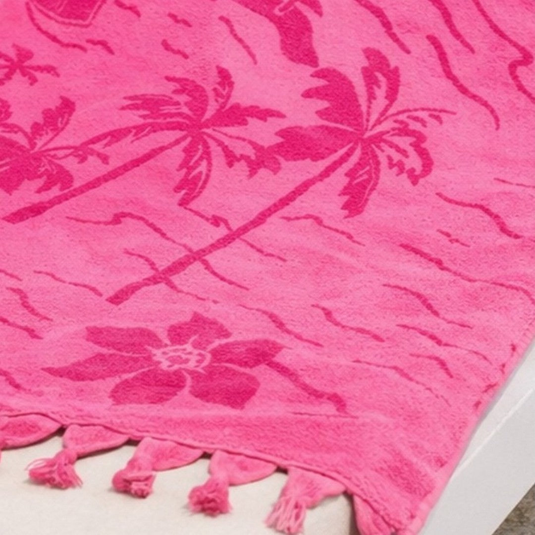 Noidinotte Telo Mare Spugna Velour Rasato Fuxia