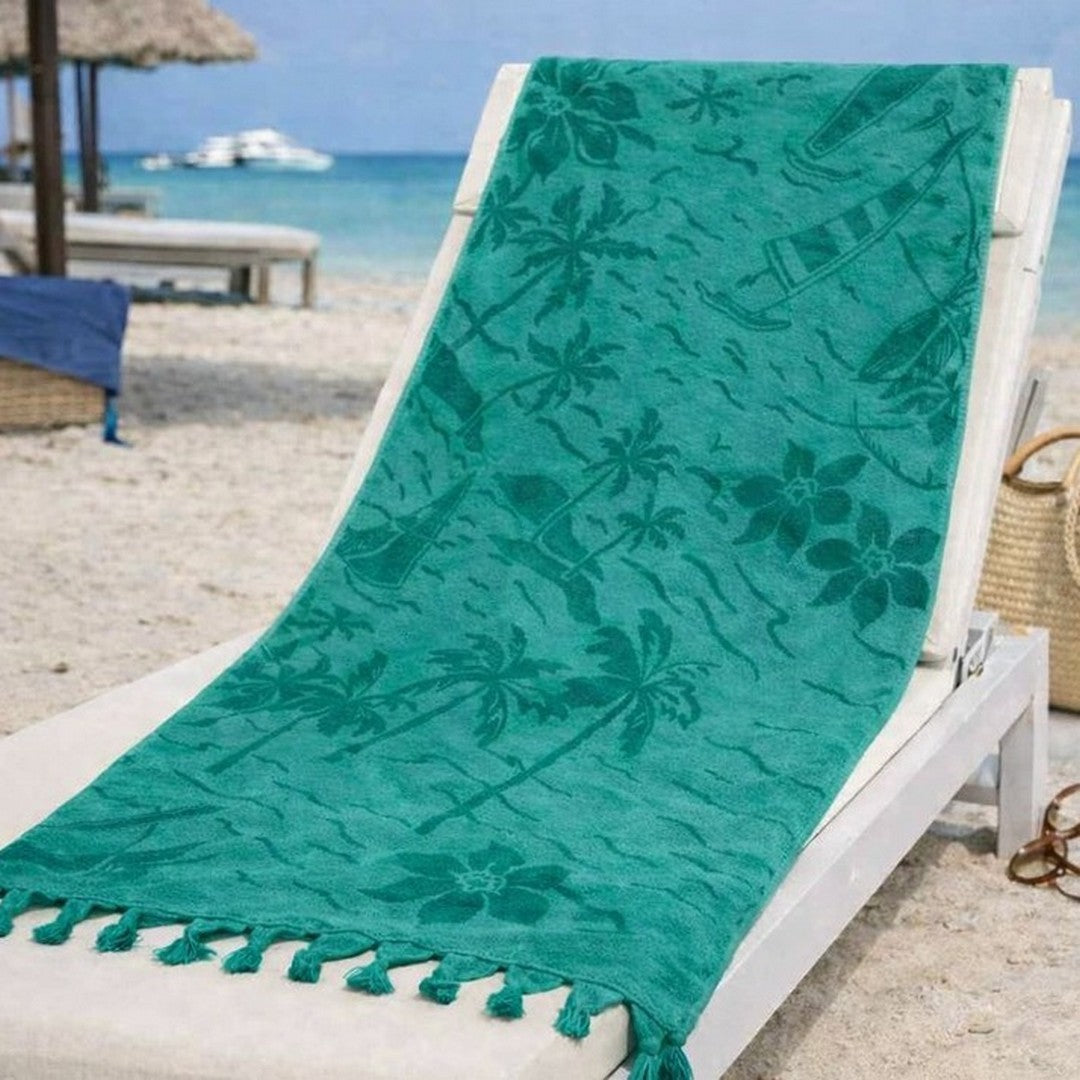 Noidinotte Telo Mare Spugna Velour Rasato Delphin Blue