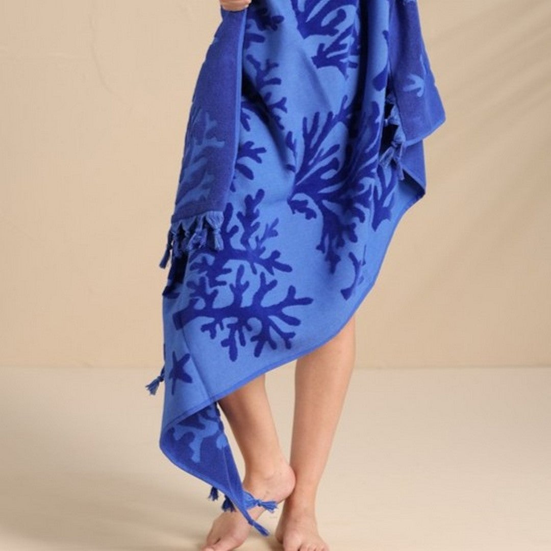 Noidinotte Telo Mare Spugna Velour Rasato Limok Blue