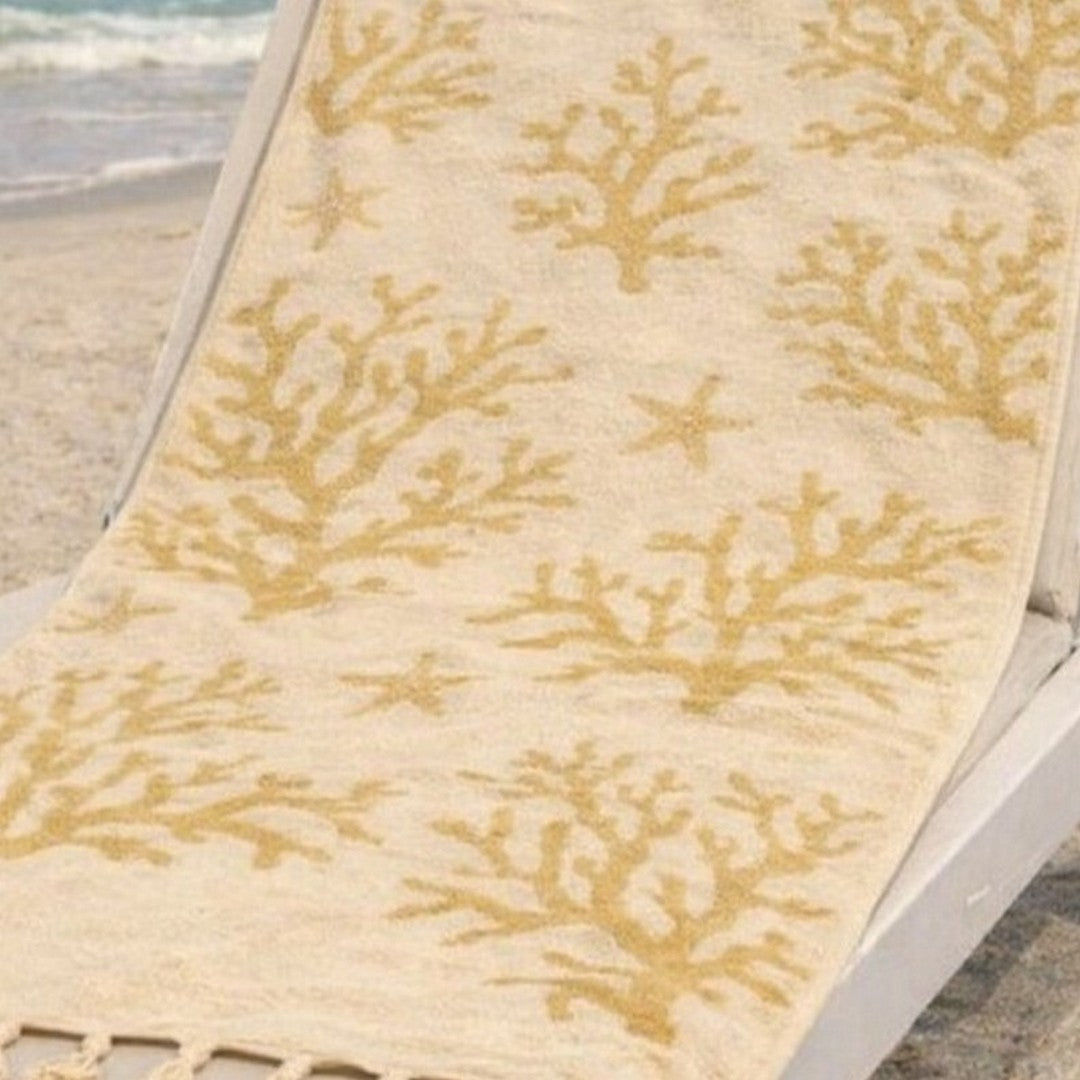 Noidinotte Telo Mare Spugna Velour Rasato Beige