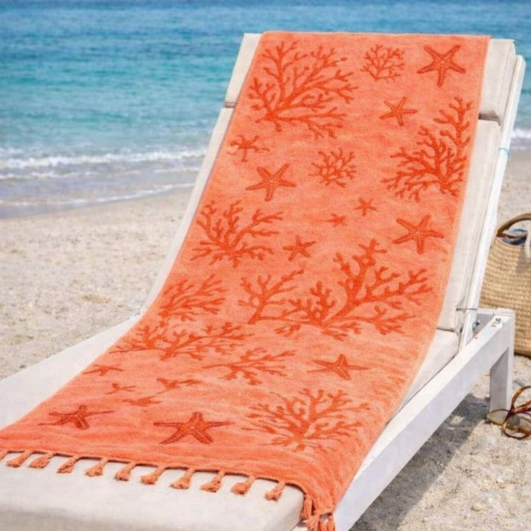 Noidinotte Telo Mare Spugna Velour Rasato Coral