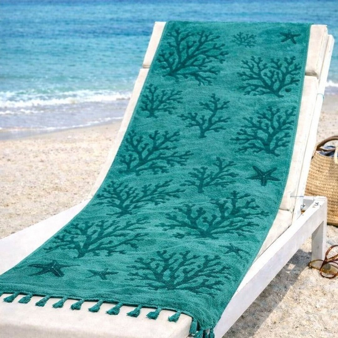 Noidinotte Telo Mare Spugna Velour Rasato Delphin Blue