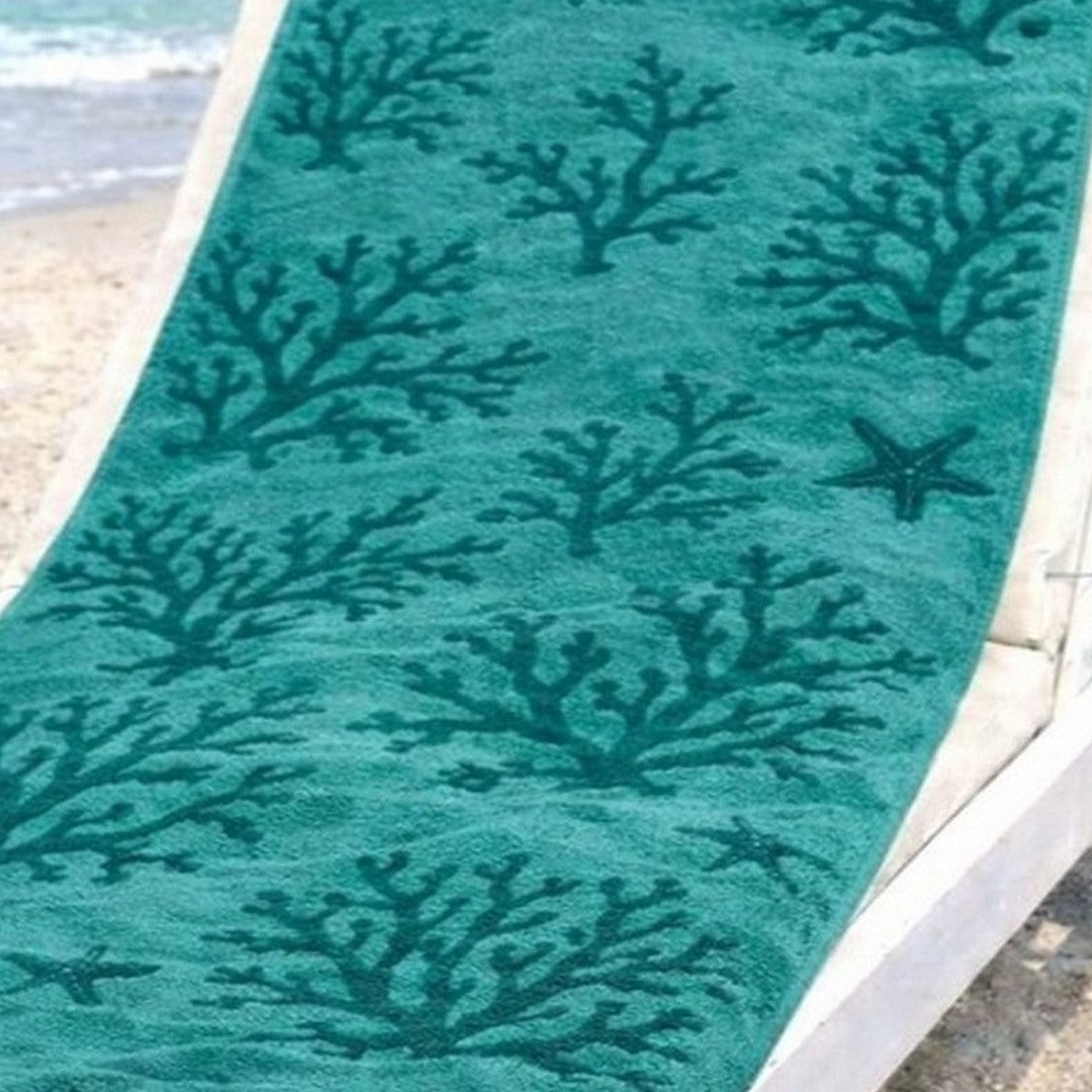 Noidinotte Telo Mare Spugna Velour Rasato Delphin Blue