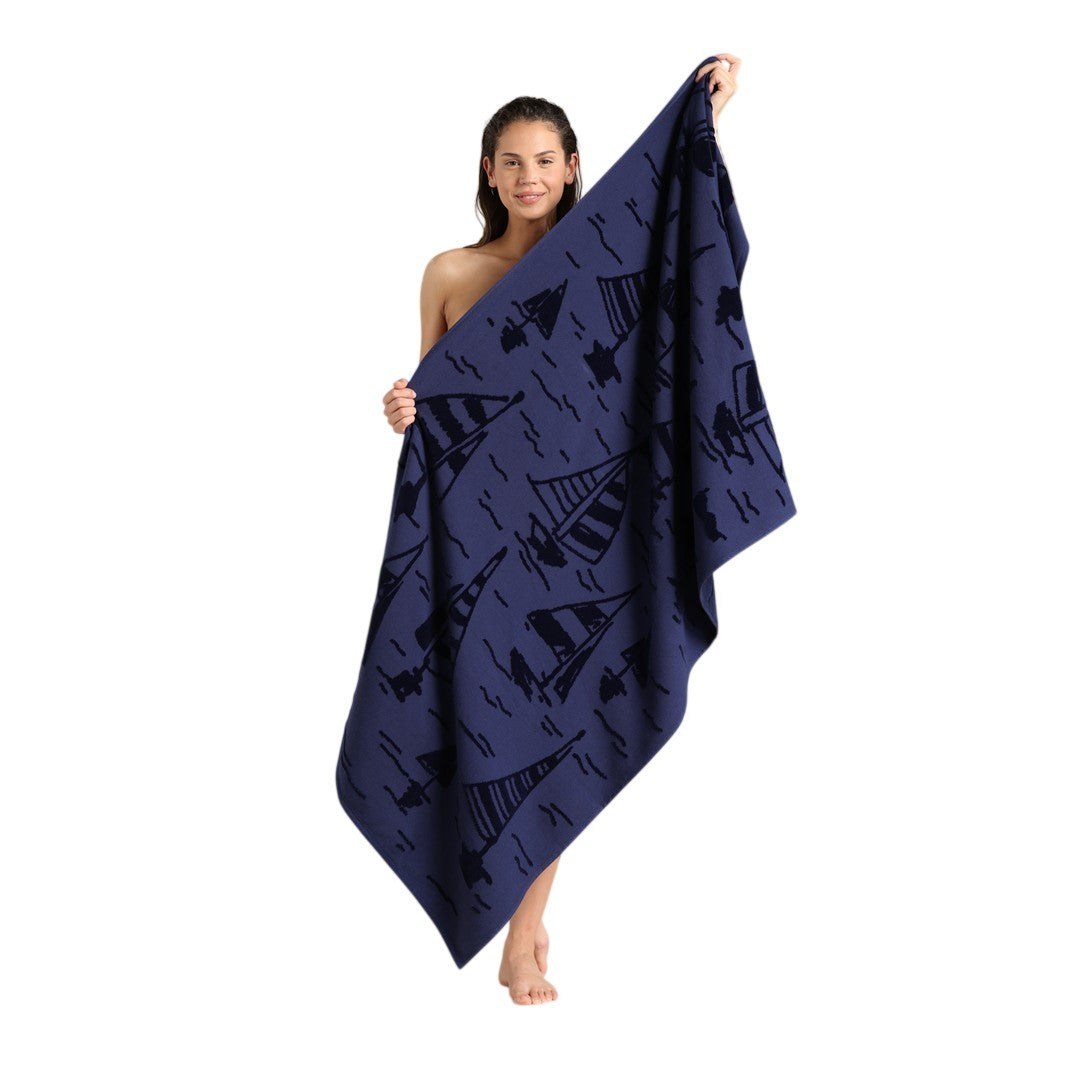 Noidinotte Telo Mare Spugna Velour Rasato Medieval Blue