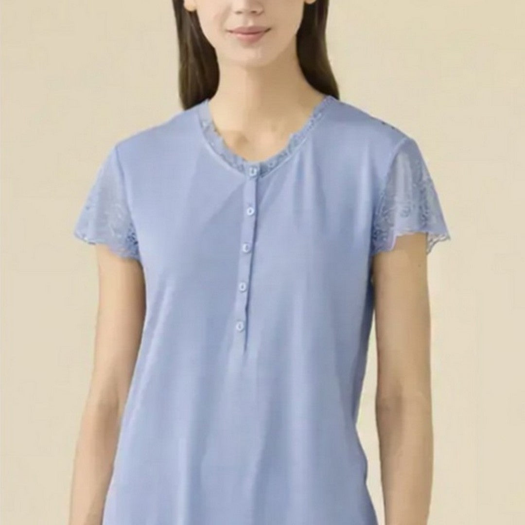 Noidinotte Pigiama Donna Modal Manica Corta Pantalone Lungo - FA009679PB402