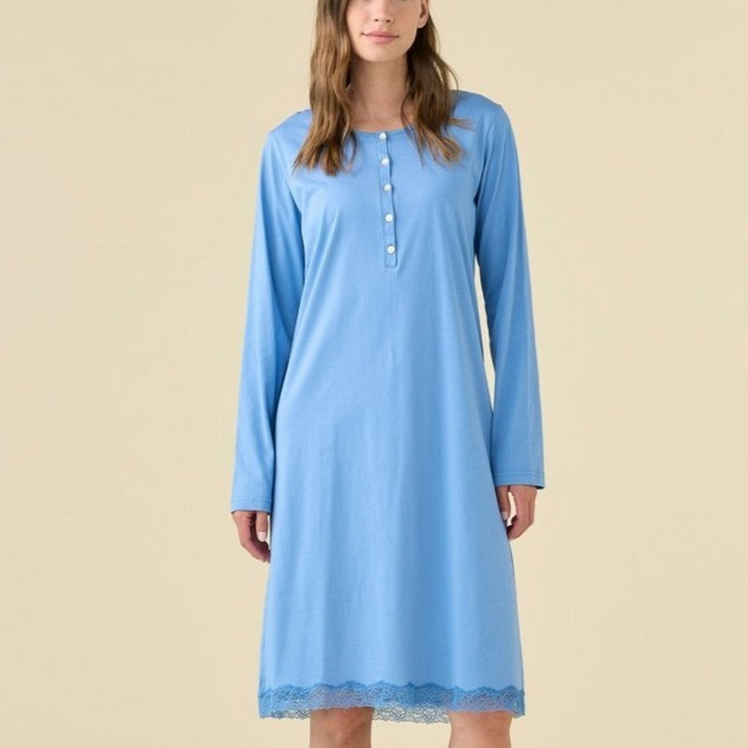 Noidinotte  Camicia Da Notte Donna Cotone Manica Lunga