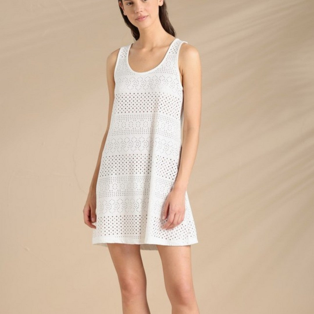 Noidinotte  Abito Donna Spalla Larga Poliestere Effetto Sangallo