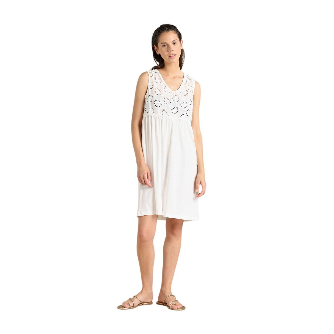 Noidinotte  Abito Donna Spalla Larga Jersey Di Cotone E Sangallo
