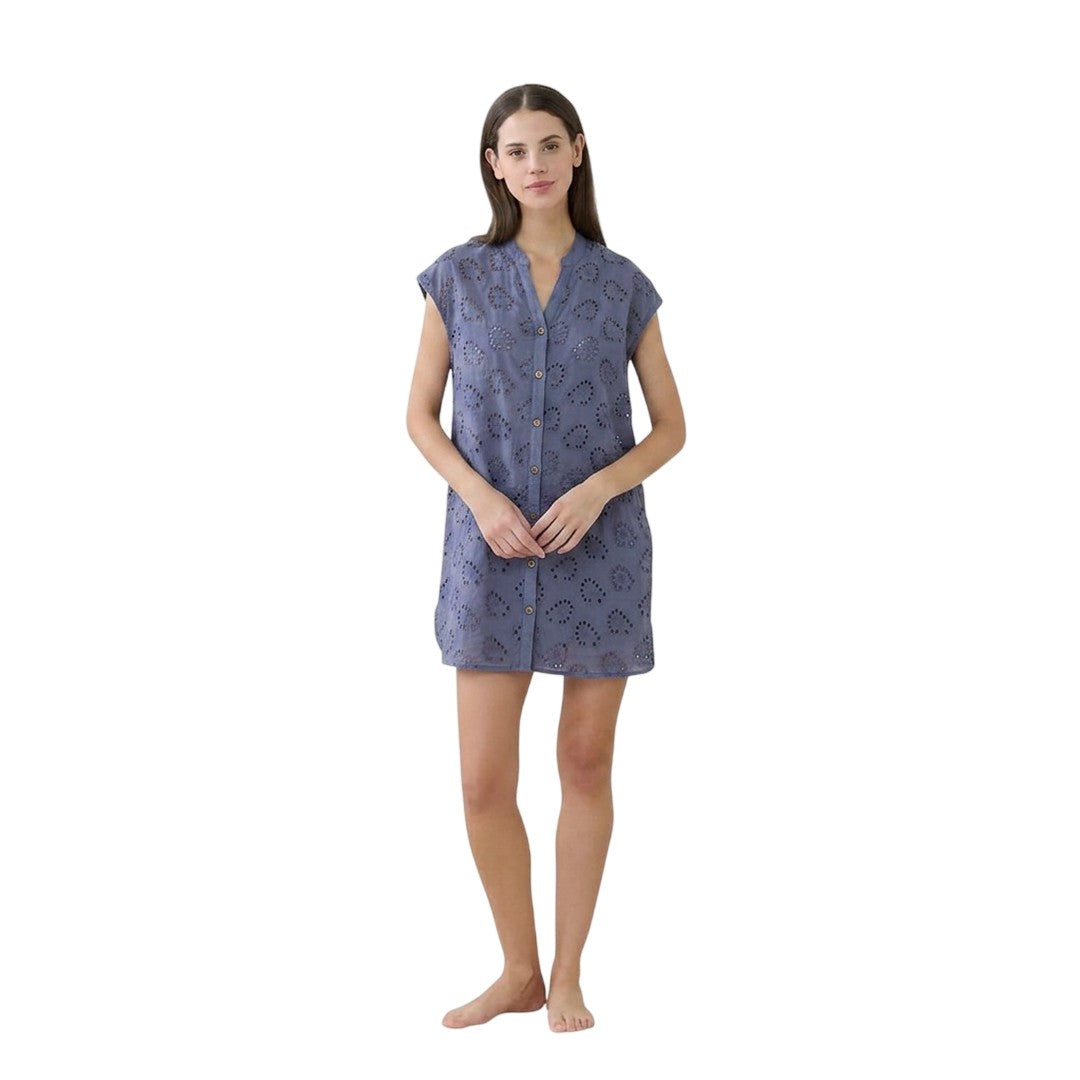 Noidinotte Abito Camicia Donna Giromanica Sangallo