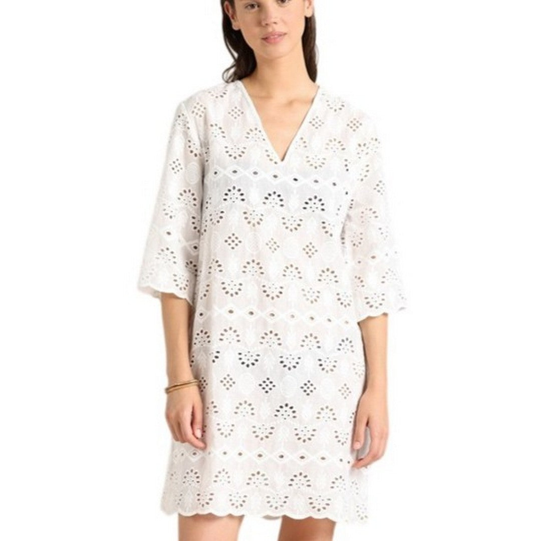 Noidinotte  Abito Donna Manica 3/4 Sangallo Di Cotone