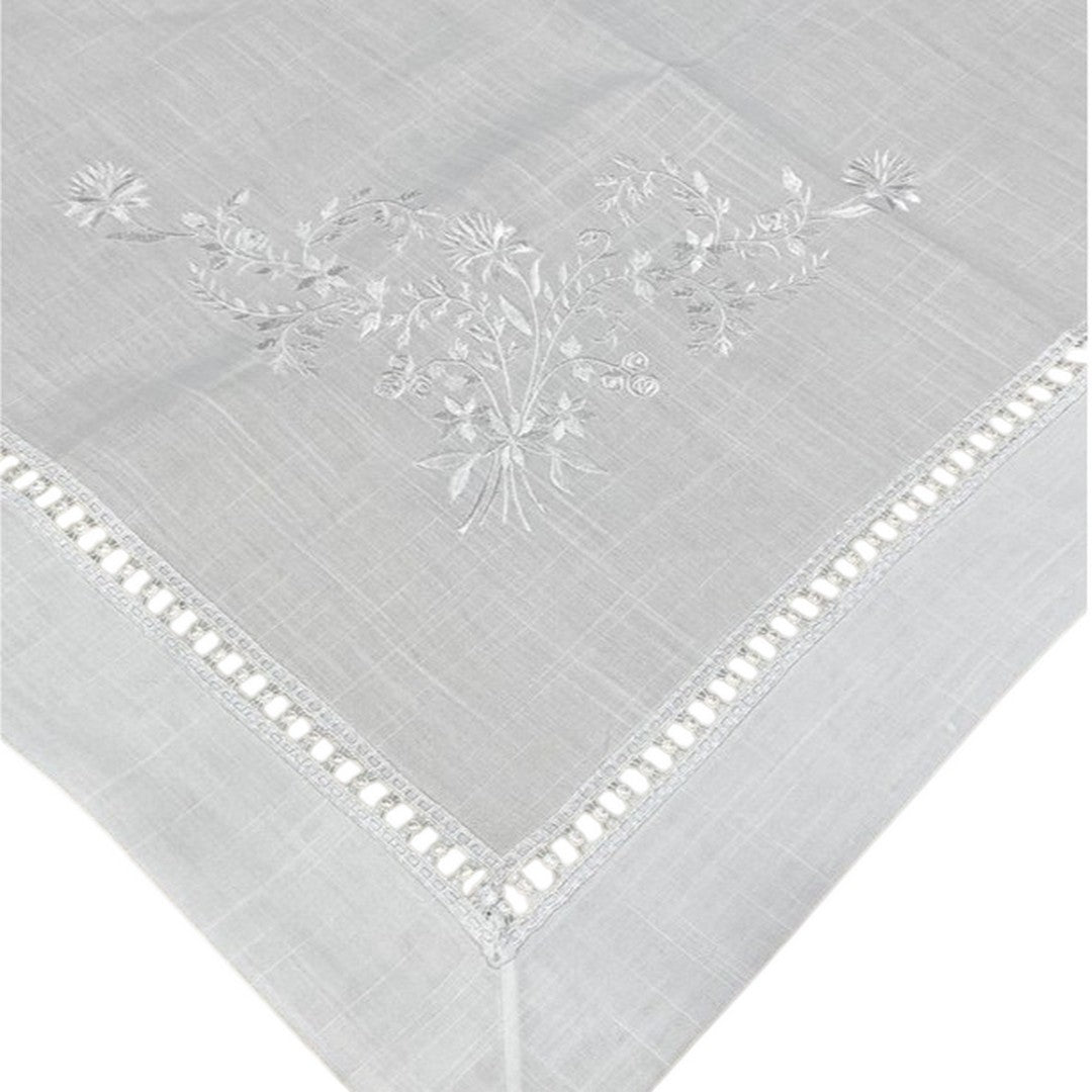 Tessitura Italiana Tovaglia da Tavola Ricamata Intaglio 180x270