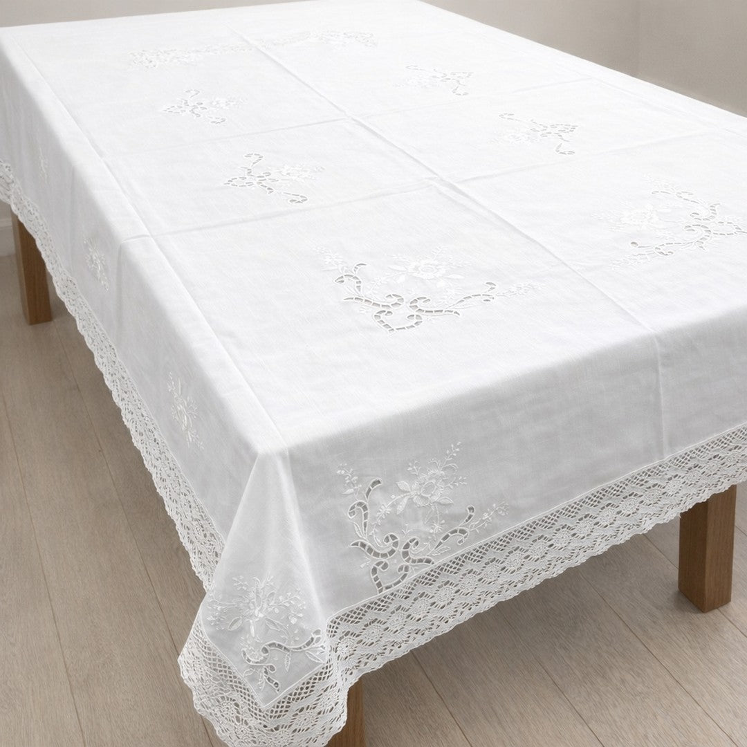 Tessitura Italiana Tovaglia da Tavola Ricamata Classico 180x270