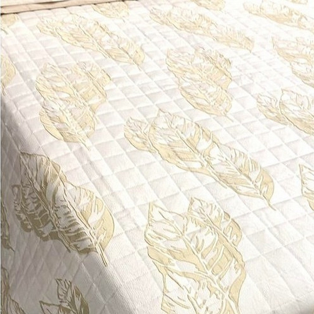 Linea Oro Nemeia Quilt Fantasia Foglie Stampata