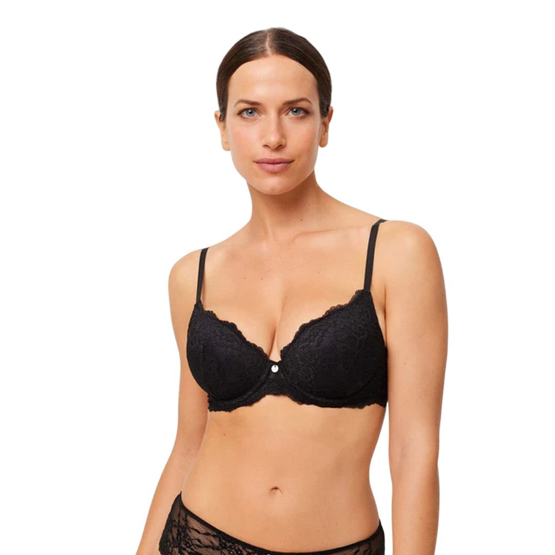 Ysabel Mora Reggiseno Donna Imbottito con ferretto Pizzo - 10134 - Nero