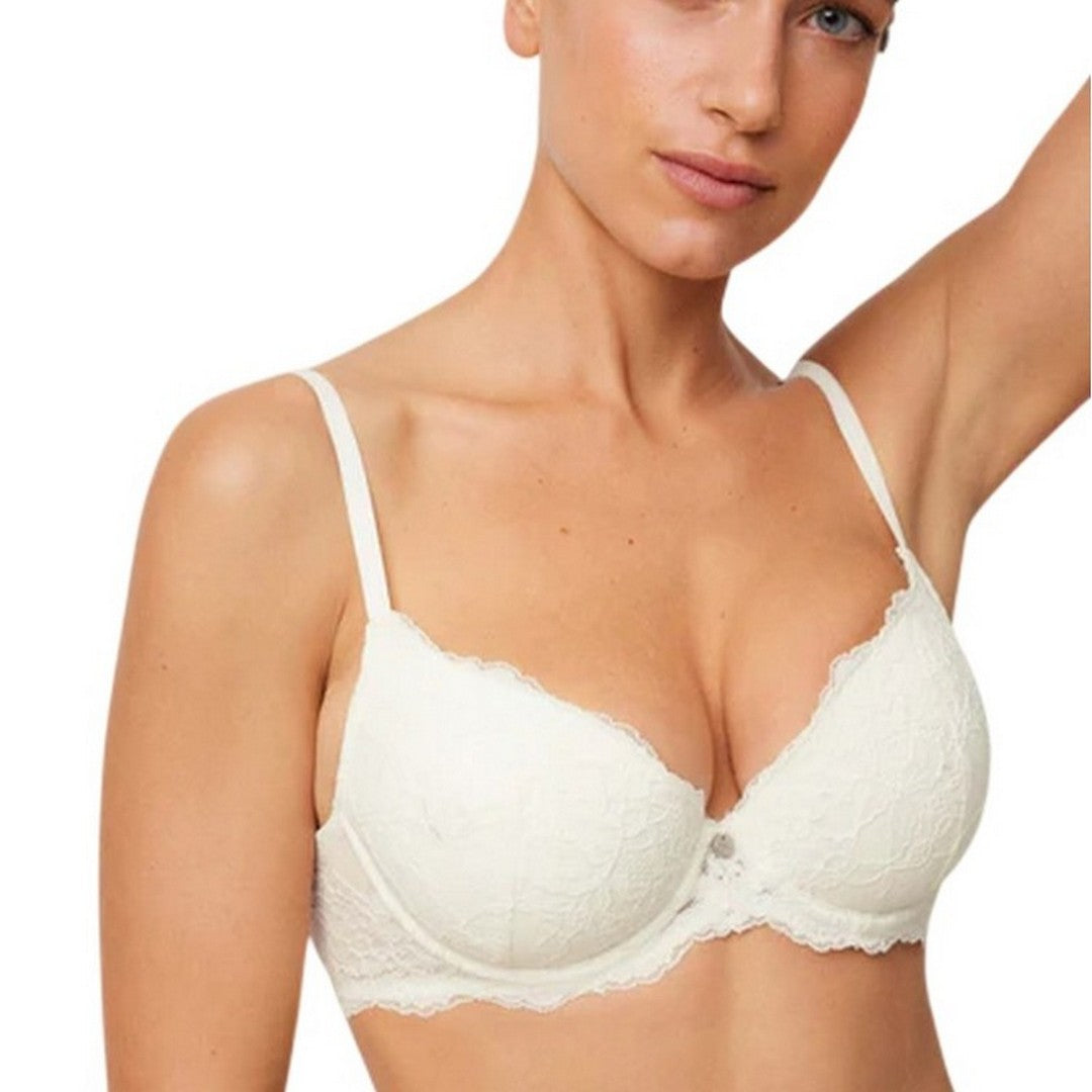Ysabel Mora Reggiseno Donna Imbottito con Ferretto Pizzo - 10134 - Avorio