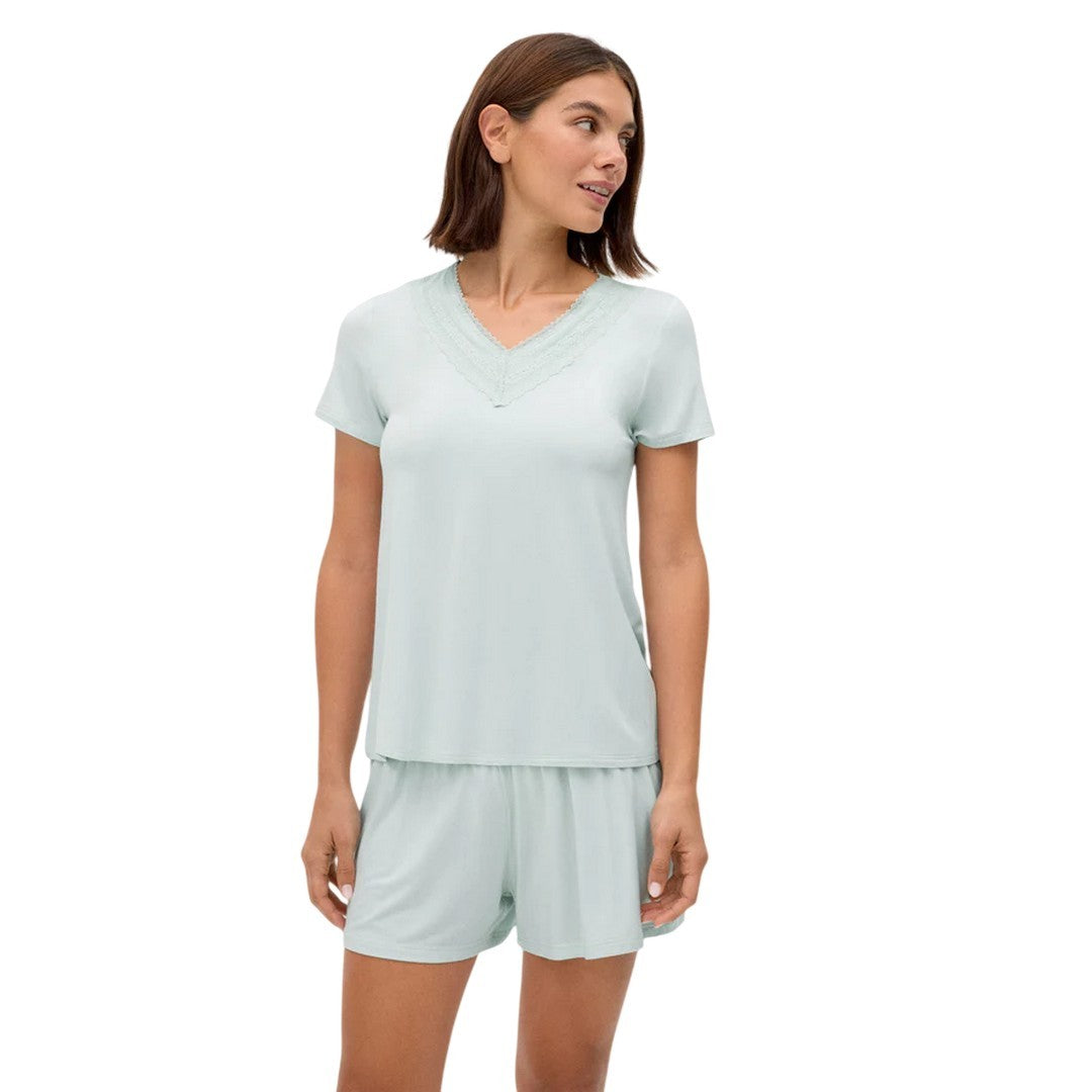 Ysabel Mora Donna Pigiama in Viscosa Corto - 10823 MINT GREEN
