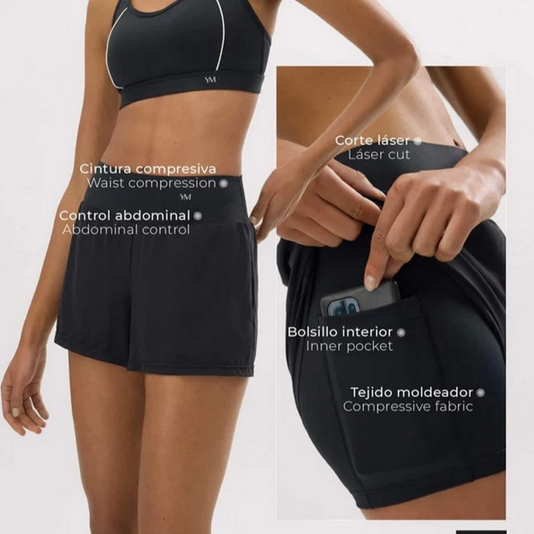 Ysabel Mora Donna Pantaloncini Sportivi a Compressione - 70956 BLACK