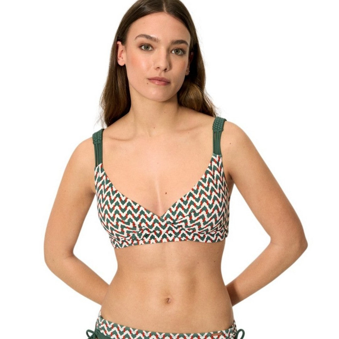 Ysabel Mora Beachwear Donna Top Bikini Triangolo - 83323 IKAT GREEN