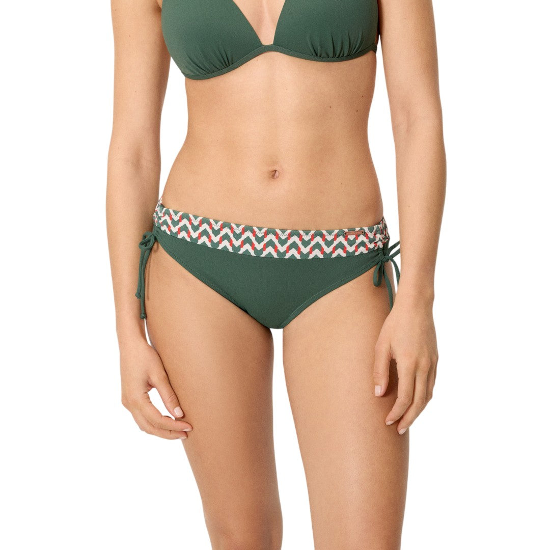 Ysabel Mora Beachwear Donna Slip Bikini Midi Modellante - 83372 IKAT GREEN