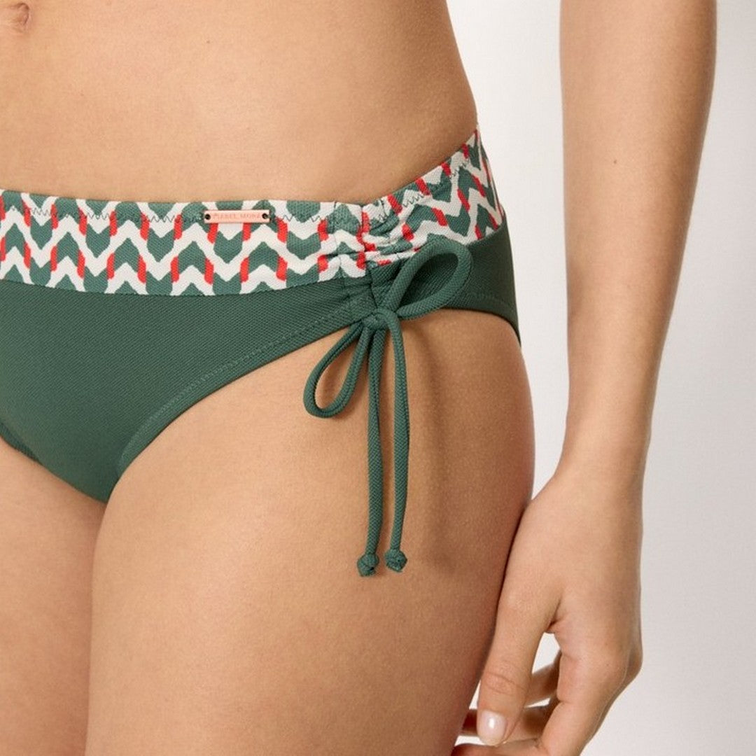 Ysabel Mora Beachwear Donna Slip Bikini Midi Modellante - 83372 IKAT GREEN