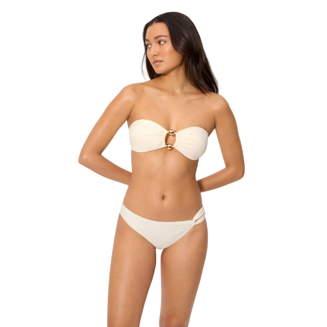 Ysabel Mora Beachwear Donna Set Bikini Bandeau - 83470 MARFIL