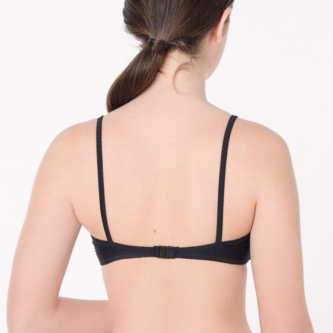 Ysabel Mora Beachwear Ragazza Top Bikini Fiocco Texture - 83479 BLACK