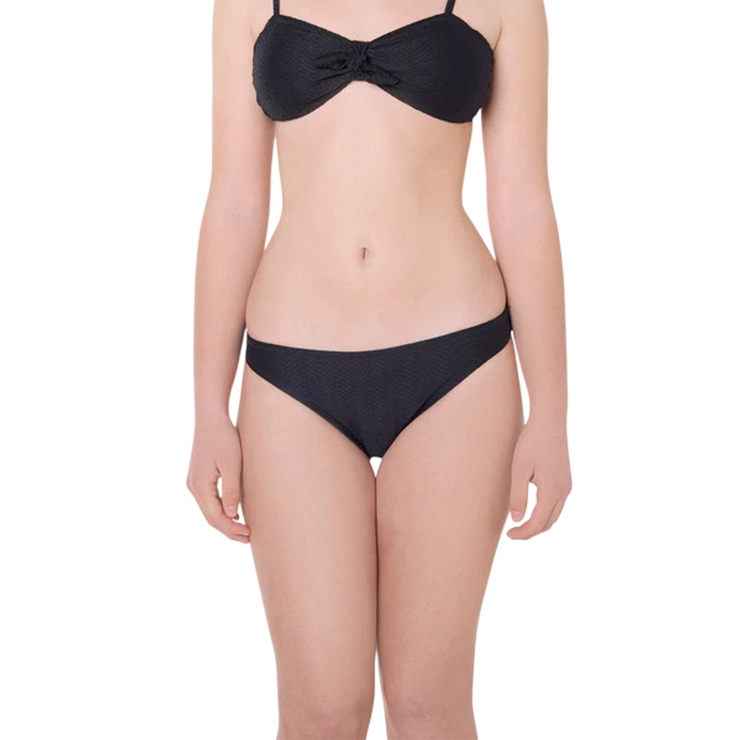 Ysabel Mora Beachwear Ragazza Slip Bikini Texture  - 83480 BLACK
