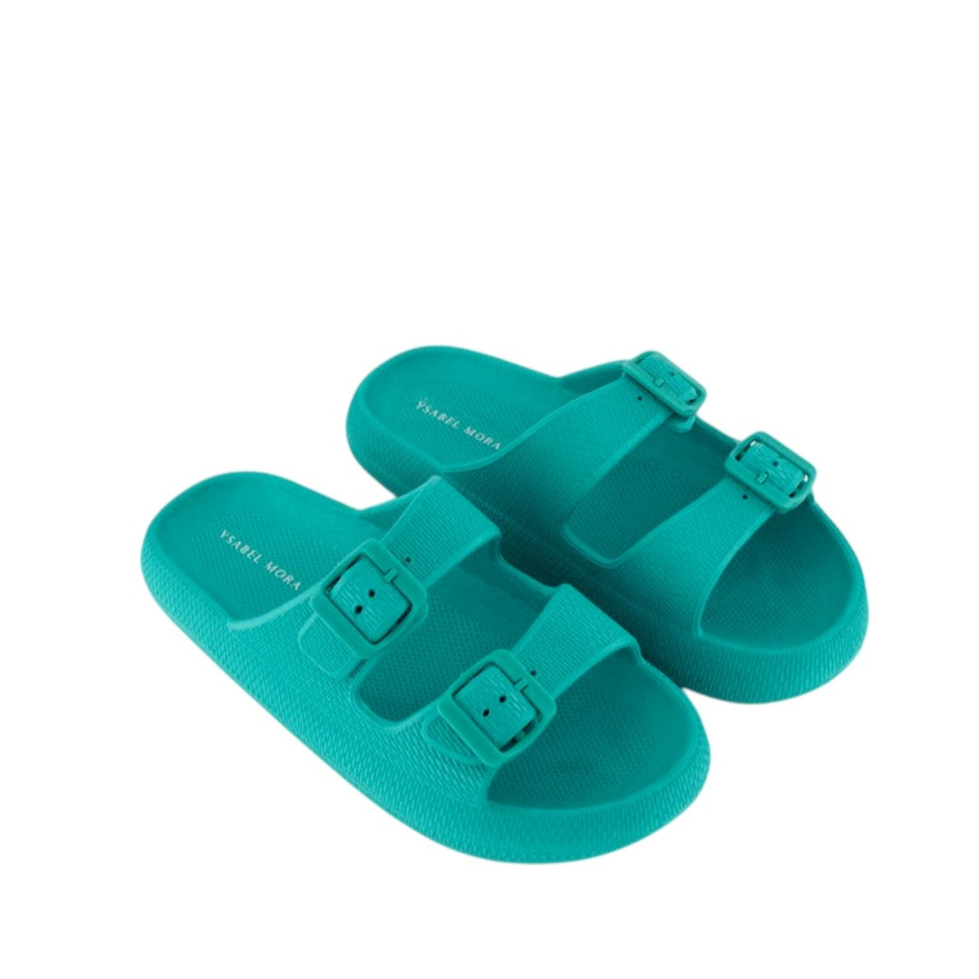 Ysabel Mora Beachwear Donna Ciabatta Con Fibbia - 86196 EXOTIC TURQUOISE