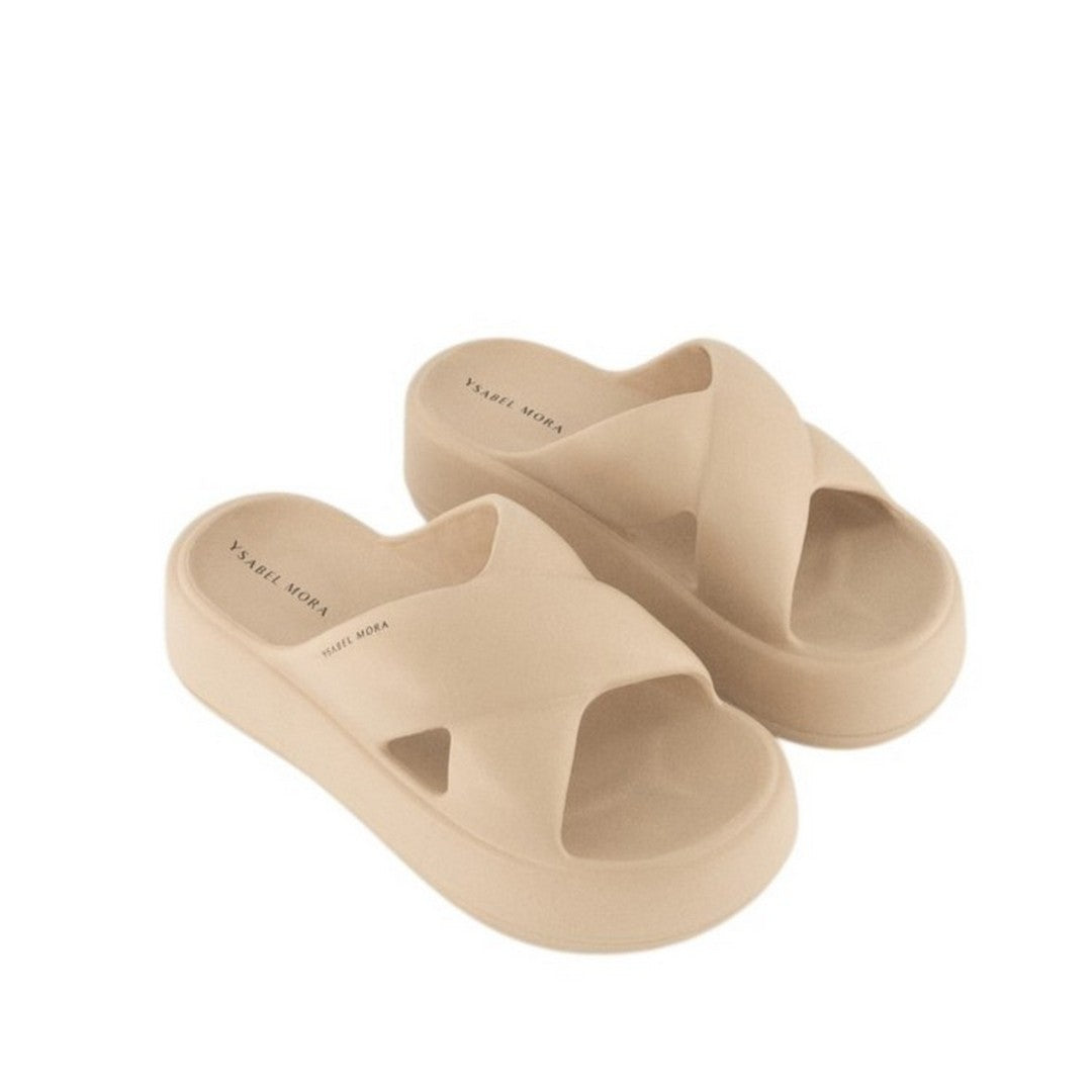 Ysabel Mora Beachwear Donna Ciabatta con Platform - 86287 SAND BROWN