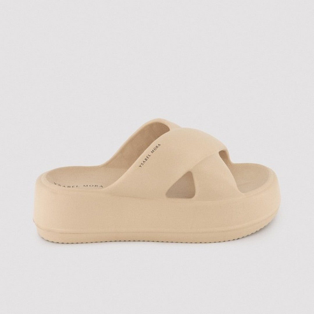 Ysabel Mora Beachwear Donna Ciabatta con Platform - 86287 SAND BROWN