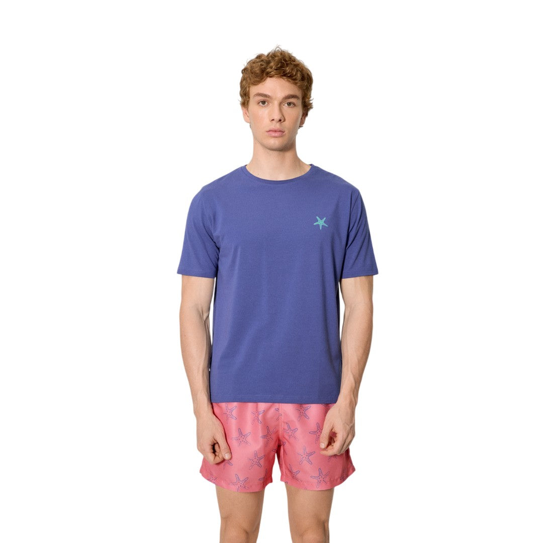 Ysabel Mora Beachwear Uomo T-Shirt Stampata - 90529 VELVET BLUE