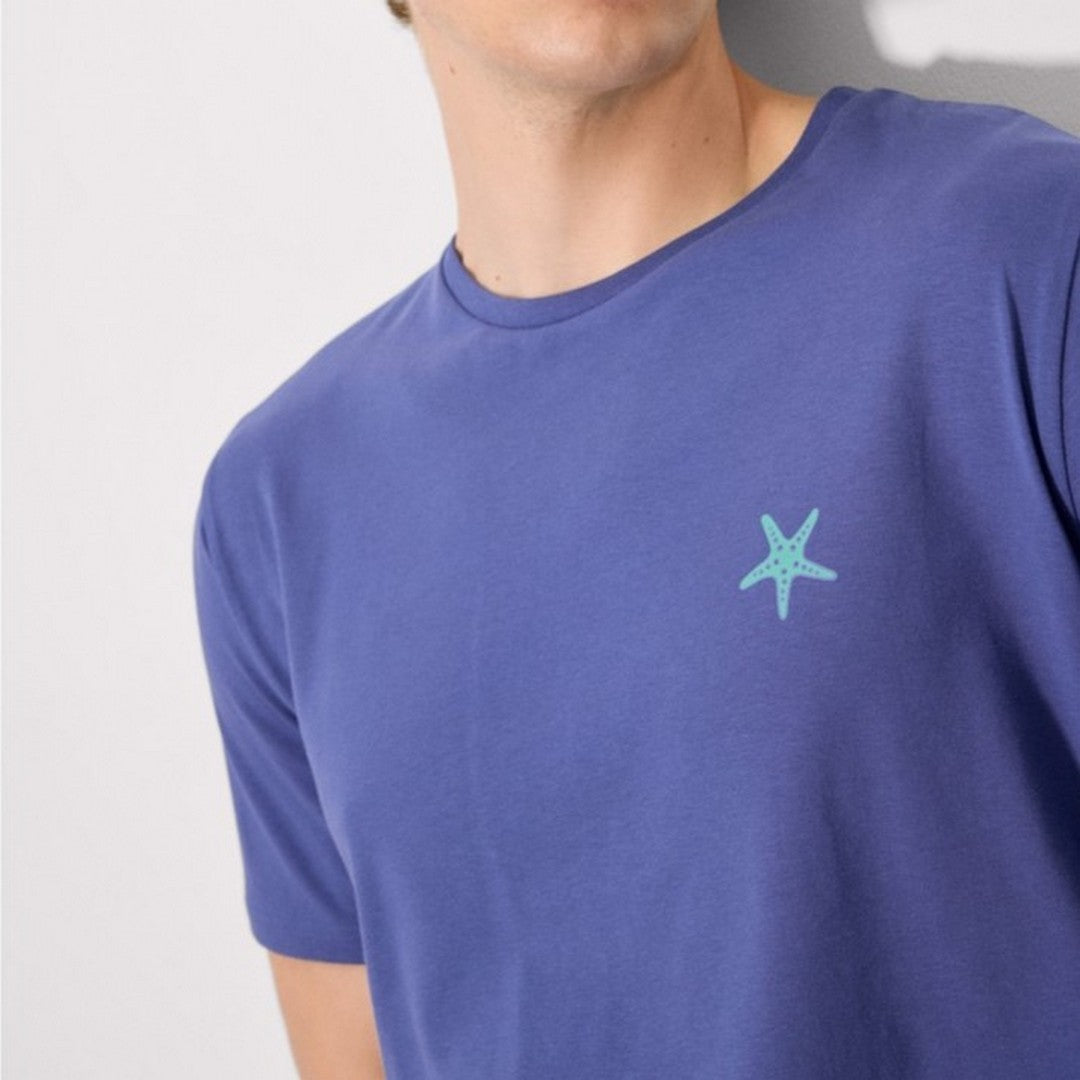 Ysabel Mora Beachwear Uomo T-Shirt Stampata - 90529 VELVET BLUE