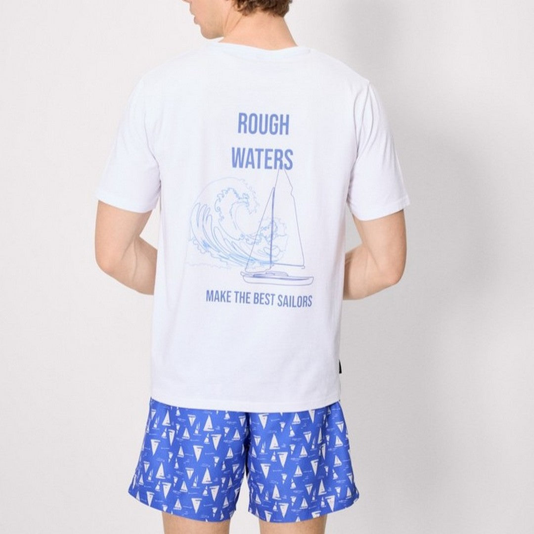 Ysabel Mora Beachwear Uomo T-Shirt Stampata - 90530 WHITE
