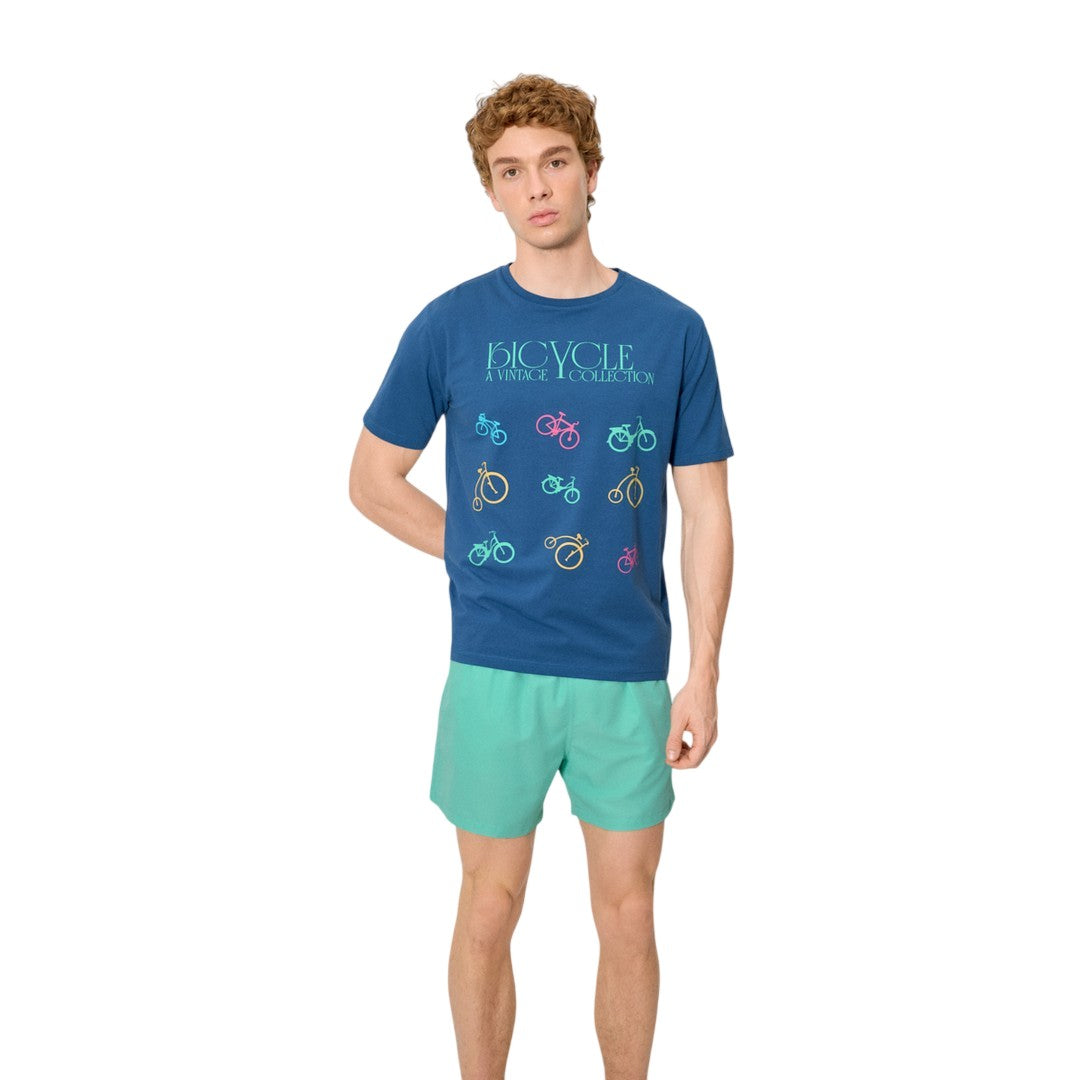 Ysabel Mora Beachwear Uomo T-Shirt Stampata - 90532 ATLANTIC BLUE